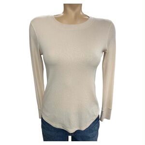 Rachel Zoe Cream Long Sleeve Women's Tee Size XS